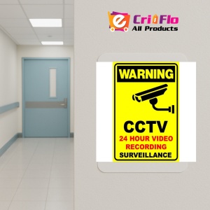 Indicator Sign warning cctv 24 hour video recording surveillance, Sticker autocolant - Img 5