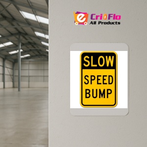 Indicator Slow Speed Bump Sign, Sticker autocolant - Img 4