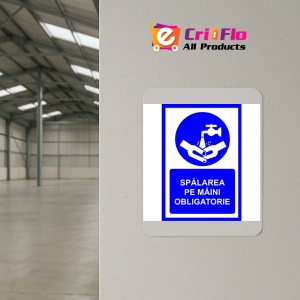 Indicator Spalarea pe maini obligatorie, Sticker autocolant - Img 4