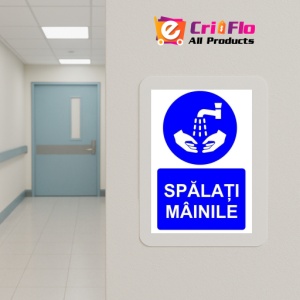Indicator Spalati mainile indicator de obligativitate, Sticker autocolant - Img 5