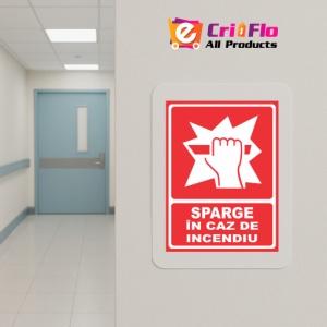 Indicator Sparge in caz de incendiu, Sticker autocolant - Img 5
