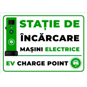Indicator Statie de incarcare masini electrice, Sticker autocolant