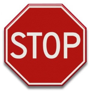 Indicator stop, Sticker autocolant