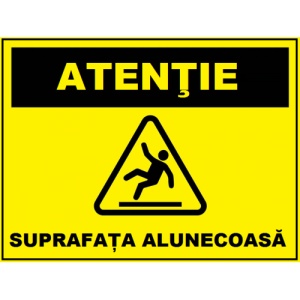 Indicator Suprafata alunecoasa, Sticker autocolant