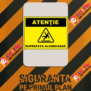 Indicator Suprafata alunecoasa, Sticker autocolant - Img 3