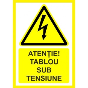 Indicator Tablou sub tensiune, Sticker autocolant