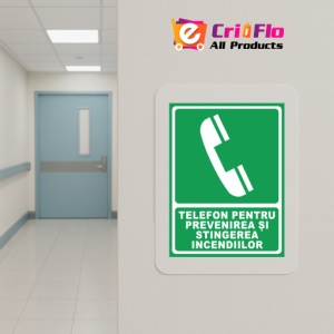 Indicator Telefon pentru prevenirea si stingerea incendiilor, Sticker autocolant - Img 5