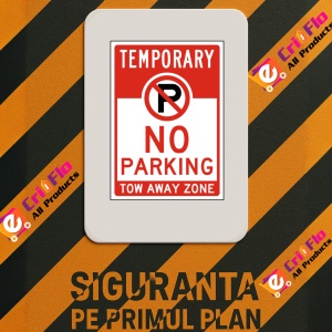 Indicator Temporary No Parking Tow Away Zone Sign, Sticker autocolant - Img 3