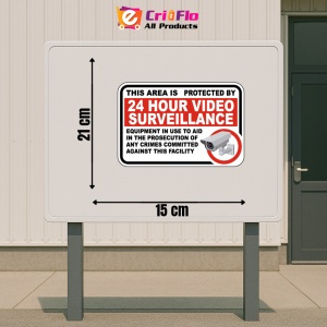 Indicator This Area Is Protected By 24 Hour Video Sign, Sticker autocolant - Img 2