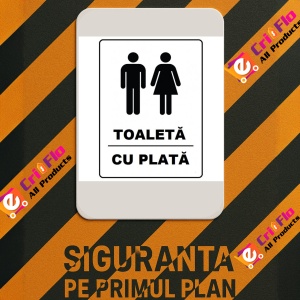 Indicator Toaleta cu plata, Sticker autocolant - Img 3