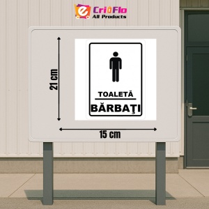 Indicator Toaleta pentru barbati, Sticker autocolant - Img 2