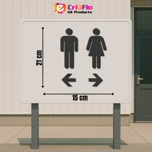 Indicator Toilet Sign for Men and Women Set of 2, Sticker autocolant - Img 2