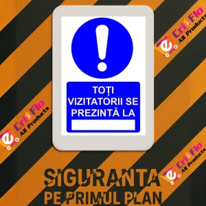 Indicator Toti vizitatorii se prezinta la indicator de obligativitate, Sticker autocolant - Img 3