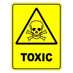 Indicator Toxic Sign, Sticker autocolant