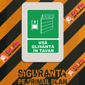 Indicator Usa glisanta in tavan, Sticker autocolant - Img 3