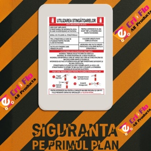 Indicator Utilizarea stingatoarelor, Sticker autocolant - Img 3