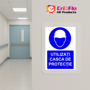 Indicator Utilizati casca de protectie indicator de obligativitate, Sticker autocolant - Img 5