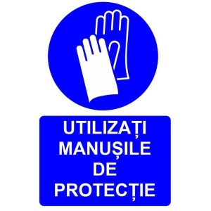 Indicator Utilizati manusile de protectie indicator de obligativitate, Sticker autocolant