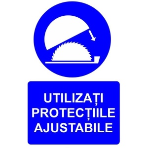 Indicator Utilizati protectiile ajustabile indicator de obligativitate, Sticker autocolant