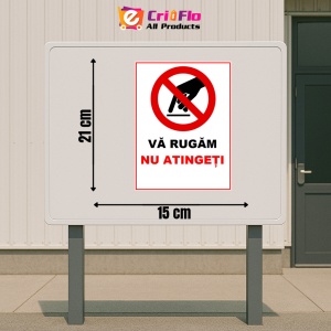 Indicator Va rugam nu atingeti nimic, Sticker autocolant - Img 2