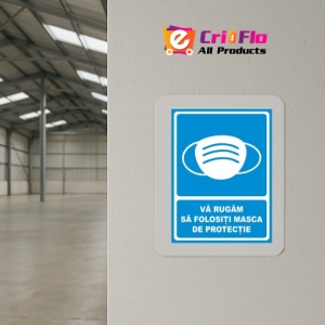 Indicator Va rugam purtati masca, Sticker autocolant - Img 4