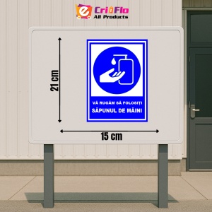 Indicator Va rugam sa folositi sapunul de maini, Sticker autocolant - Img 2