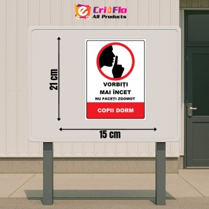 Indicator Vorbiti mai incet nu faceti zgomot copii dorm, Sticker autocolant - Img 2