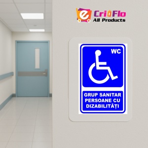 Indicator WC pentru persoane cu dizabilitati, Sticker autocolant - Img 5