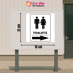 Indicator Wc pentru toaleta cu sageata spre dreapta, Sticker autocolant - Img 2