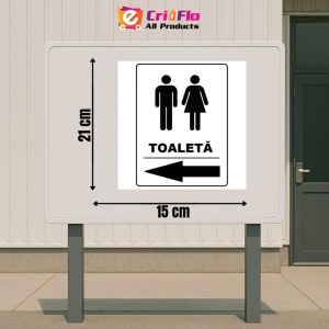 Indicator Wc pentru toaleta cu sageata spre stanga, Sticker autocolant - Img 2