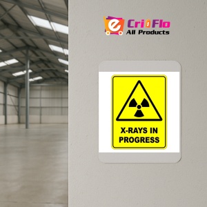 Indicator X Rays In Progress Warning Safety Sign, Sticker autocolant - Img 4