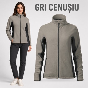 Jacheta Bluza Fleece Dama cu Fermoar Malfini, 220 g/m², Antipilling, Croiala Cambrata, XS-3XL, 9 Culori - Img 14