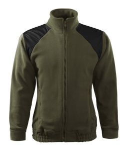 Jacheta casual fleece polar unisex de culoare khaki