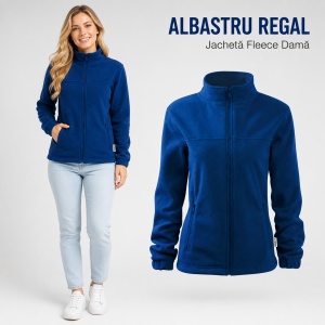 Jachetă Fleece Damă Tip Bluză Hanorac cu Fermoar, Călduroasă și Cambrată – Jacket 504 - Img 15