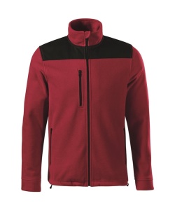 Jacheta calduroasa fleece polar unisex de culoare rosu bordo