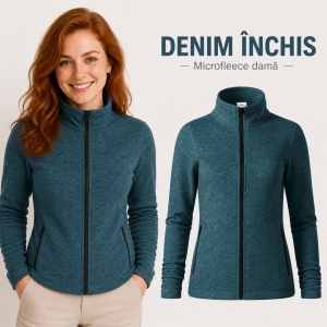 Jachetă Polar Fleece Damă Tip Bluză cu Fermoar Malfini Factor 853 – 300 g/m², Micropoliester Reciclat - Img 13