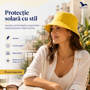 Pălărie Damă Malfini Classic pentru Protecție Solară, 100% Bumbac, 8 Culori, Mărime Unică - Img 2