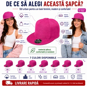 Șapcă damă RAP Malfini 301 5P, 100% bumbac, reglabilă, 7 culori - Img 2