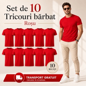 Set 10 Tricouri Bărbat în Aceeași Nuanță, Malfini, 100% Bumbac, 145 g/m², Guler Rotund, 26 Culori, Mărimi S–3XL - Img 27