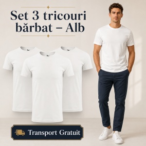 Set 3 Tricouri Bărbat Malfini, 100% Bumbac, 160 g/m², 48 Nuanțe, Mărimi XS–5XL, Transport Gratuit - Img 10
