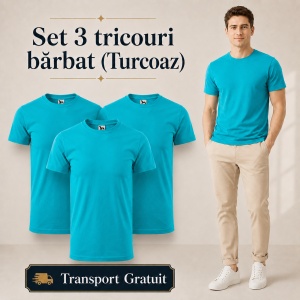 Set 3 Tricouri Bărbat Malfini, 100% Bumbac, 160 g/m², 48 Nuanțe, Mărimi XS–5XL, Transport Gratuit - Img 50