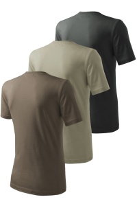 Set 3 tricouri simple pentru barbati si culorile disponibile army, kaki deschis, negru