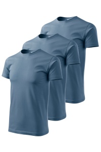 Set 3 tricouri de culoare albastru denim