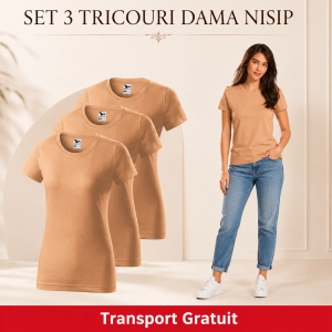 Set 3 tricouri damă, bumbac 100% | 35 de culori disponibile - 134 - Img 35