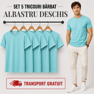 Set 5 tricouri bărbat Malfini Basic Clasic, 100% bumbac, regular fit, 48 culori, mărimi XS–5XL - Img 11