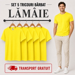 Set 5 tricouri bărbat Malfini Basic Clasic, 100% bumbac, regular fit, 48 culori, mărimi XS–5XL - Img 31