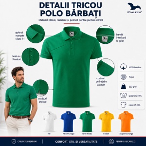Set 5 tricouri POLO pentru barbati,100% Bumbac, 215 - Img 10