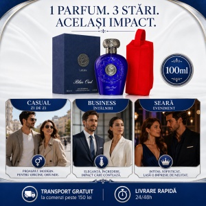 Set parfum Lattafa Blue Oud 100ml, parfum Arabesc, Unisex, Gentuta cosmetice - Img 7