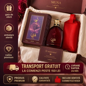 Set parfum Lattafa Muna 100ml, parfum Arabesc, Femei, Gentuta cosmetice - Img 3