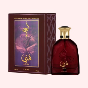 Set parfum Lattafa Muna 100ml, parfum Arabesc, Femei, Gentuta cosmetice - Img 13